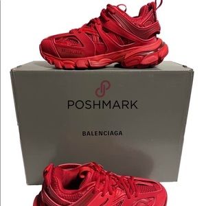 Balenciaga Track Sneakers Low Red Women Size 7